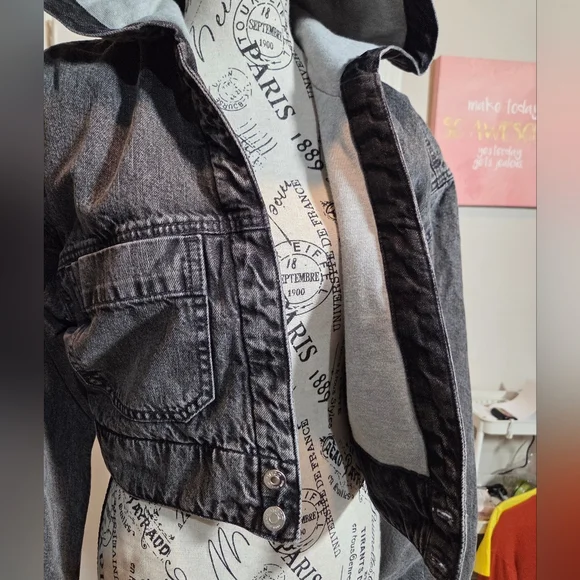 NWOT Etica Mansfield Denim Hoodie By Free People - Picture 4 of 8